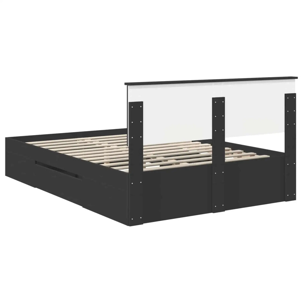Struttura del letto Nero 150 x 200 cm Legno multistrato 3408747