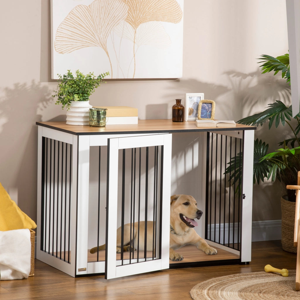 Casetta per cani grande ¨C zephmum ¨C 106x60x76 cm bianco legno