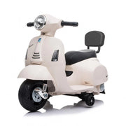Moto Elettrica per Bambini con Tre Ruote, Pedalino Acceleratore, Effetti Luci e Suoni, Schienale, Caricabatterie Incluso