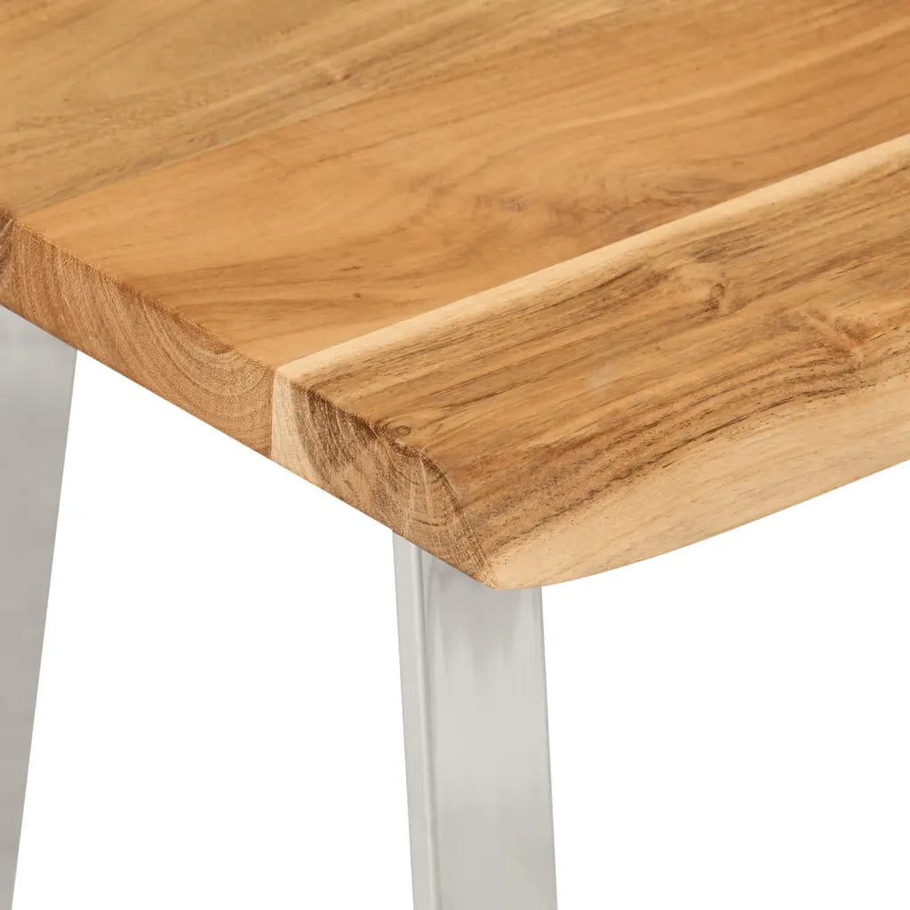Panca con Bordi Vivi-Sgabello 105 cm in Legno Massello di Acacia 199951
