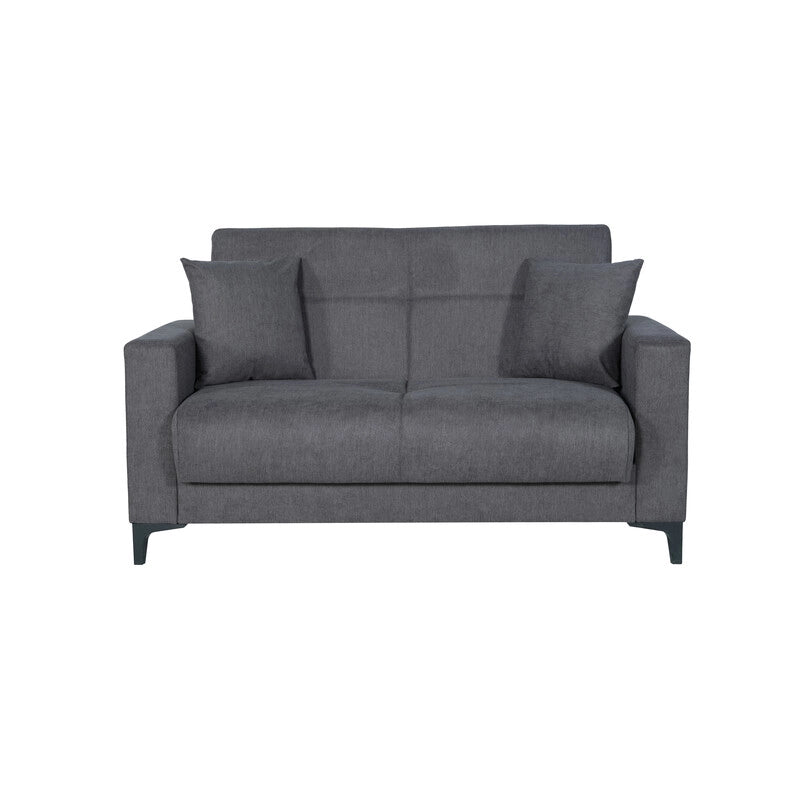 DIVANO 2 POSTI C/CASSETTONE BRAVO BACOS GRIGIO