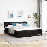 Letto a molle con testiera Nero 180 x 200 cm Velluto 3340348