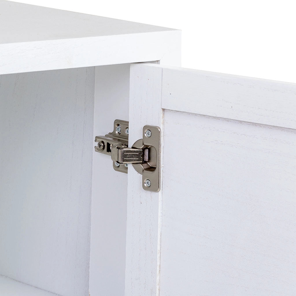 Credenza con 3 cassetti e 2 ante in legno e metallo 120x40,5x81h cm