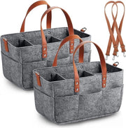 Carrello Premium Opvougbile a 2 pezzi con contenitore - 38 x 23 x 18 cm - Nero scuro