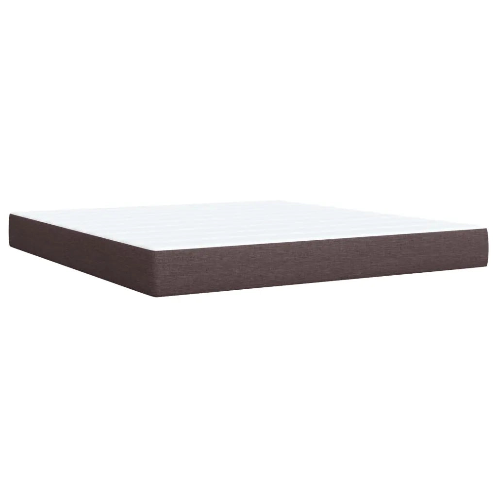 Giroletto a Molle con Materasso Marrone Scuro 180x200cm Tessuto 3290570