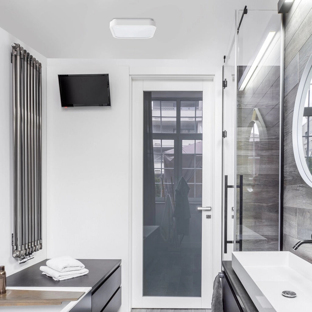 Plafoniera bagno quadrata 25cm bianca IP44 LED 18W Samira Rabalux