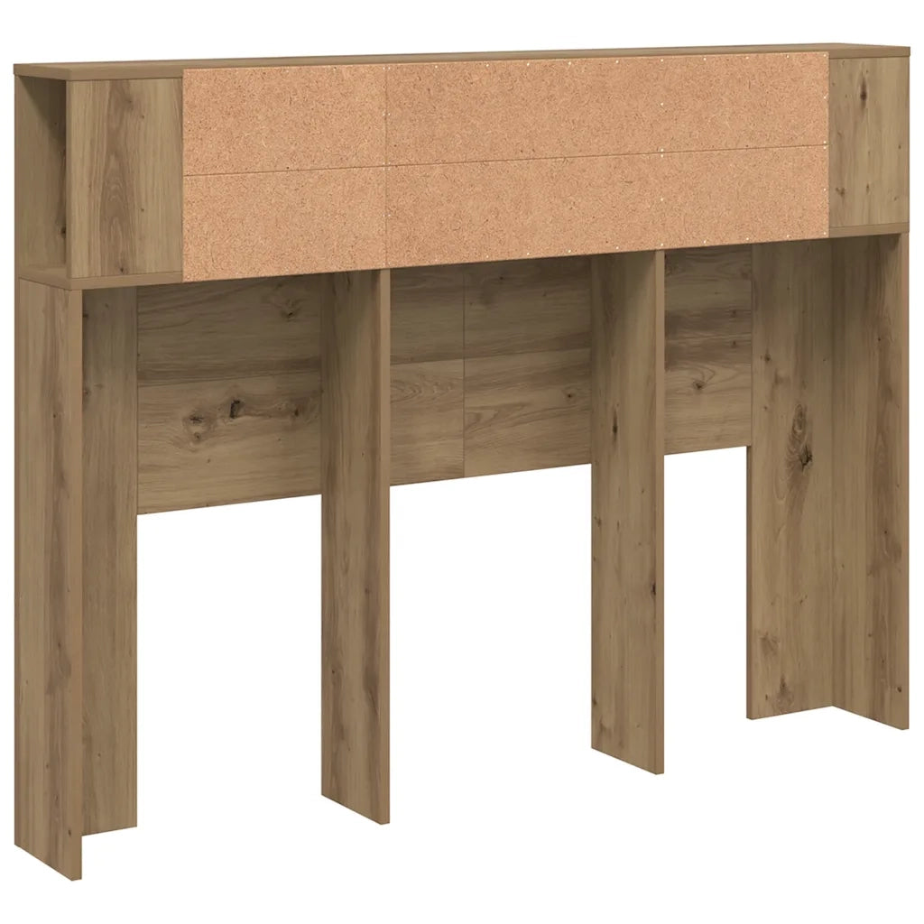 Mobiletto con testiera in rovere artigianale 140x18,5x102,5 cm in legno ingegnerizzato 856881