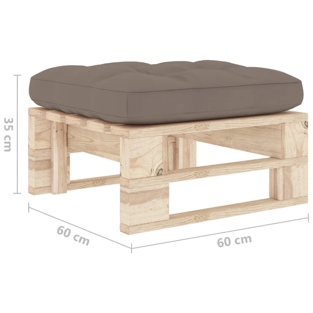 Ottomana da Giardino Pallet in Legno di Pino Impregnato CFW3779560