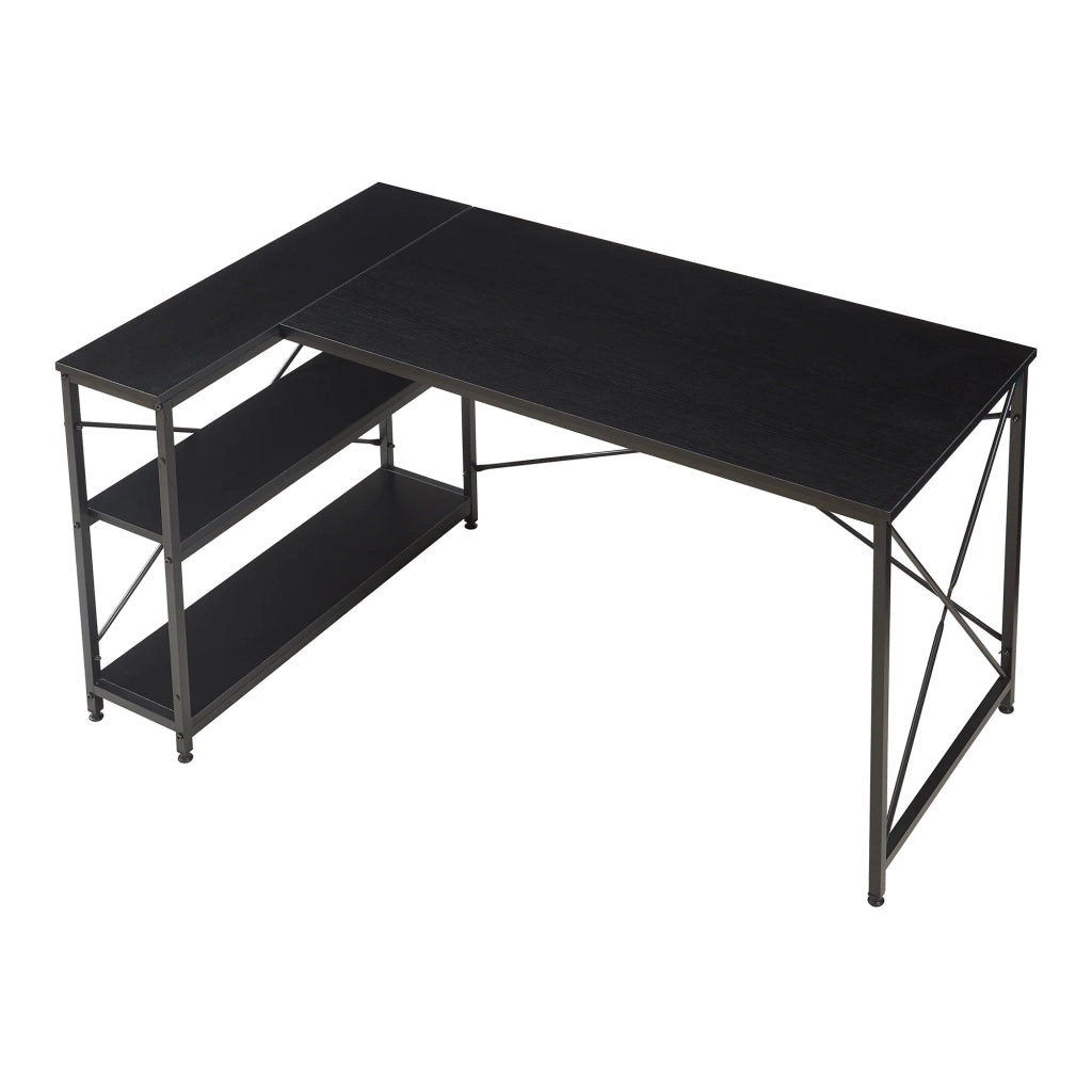 Scrivania/Tavolo da lavoro 137 x 88 x 75 cm Nero 03_0009065