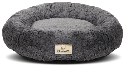 AIO FACTORY Letto per cani impermeabile Shaggy Bed grigio scuro da 50 cm