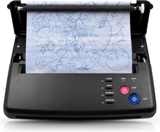 Stampante di stencil per tatuaggi - Stampante per tatuaggi - Stampante termica - Incluso carta di trasferimento