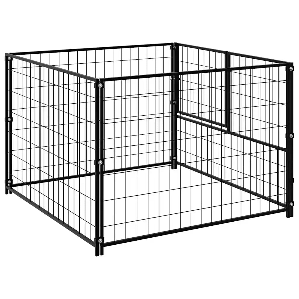 Gabbia per Cani Nera 100x100x70 cm in Acciaio cod mxl 49328