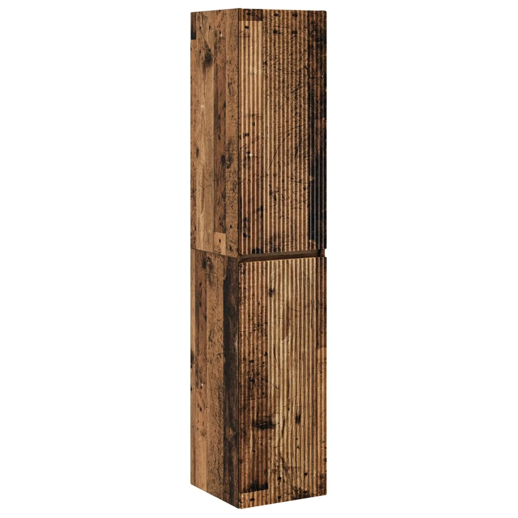 Set di mobili per il bagno 5 pz Legno antico 33 x 34,5 x 160 cm 3406011