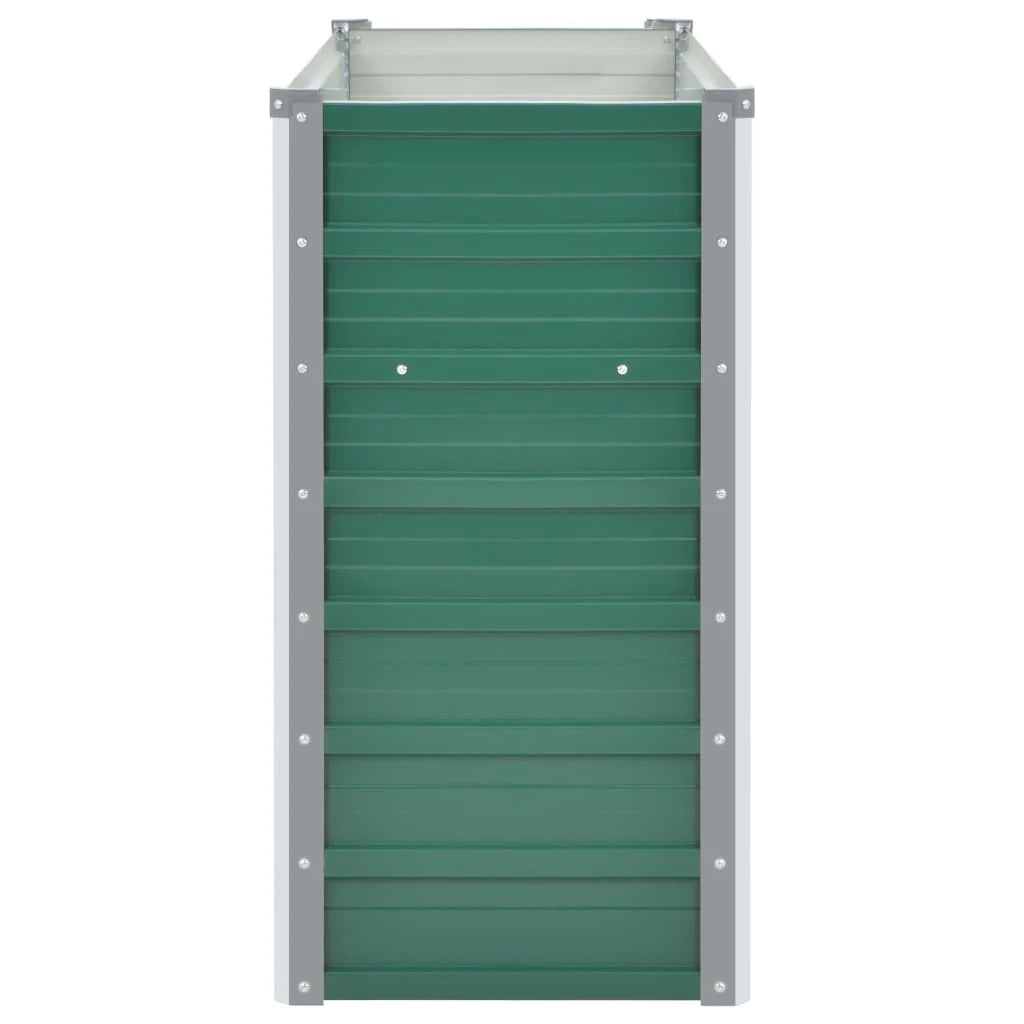 Fioriera rialzata per piante e fiori acciaio zincato 160 x 40 x 77 cm verde 02_0001094