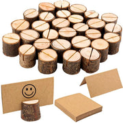 Set di 30 supporti per carta in legno, supporti per menu, supporti per foto, supporti per cartolina, supporti per invito, per matrimoni, ristoranti, banchetti e feste