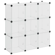 Contenitore a Cubo con 9 Cubi e Ante Trasparente PP CFW9050333
