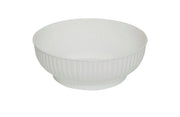 INSALATIERA TONDA CON DESZIGN A COSTINE DIAMETRO 22 CM IN COLORE BIANCO