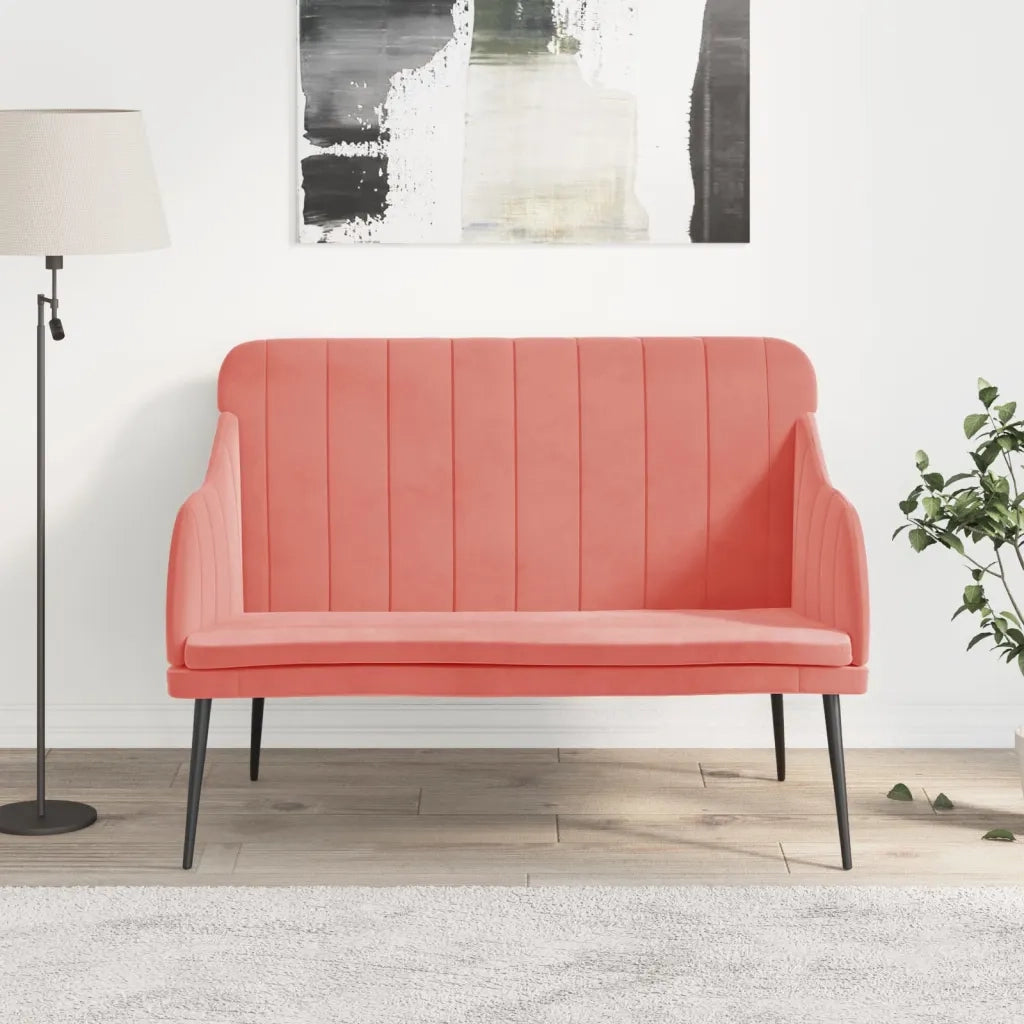 Panca Rosa 110x76x80 cm in Velluto CFW9131864