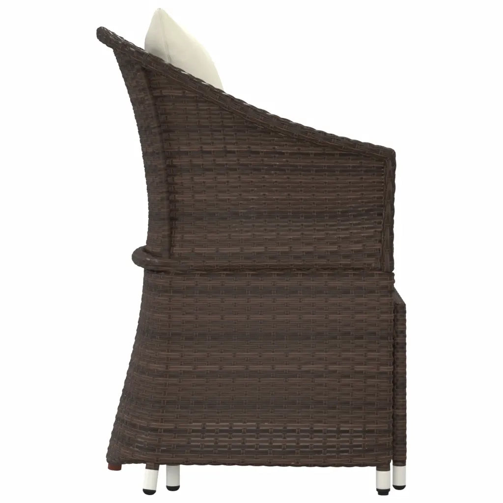 Set Divani da Giardino 2 pz con Cuscini in Polyrattan Marrone 319683