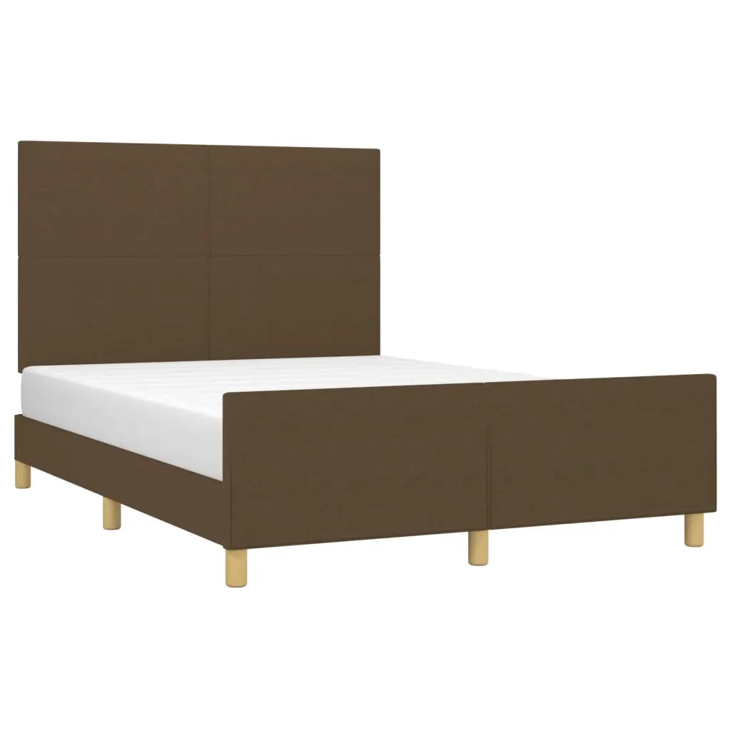 Giroletto senza Materasso Marrone Scuro 140x190 cm Tessuto 3124890