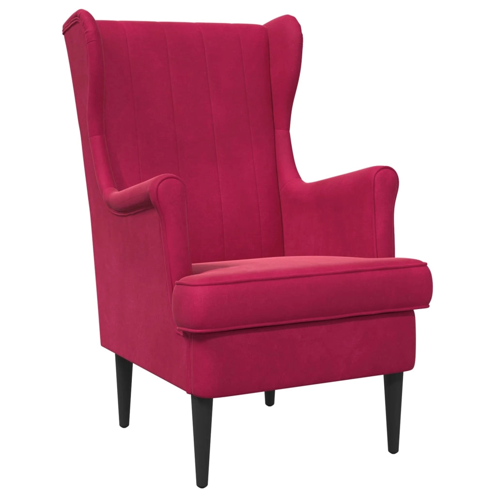 Poltrona | Sedia Relax Rosso Vino Velluto