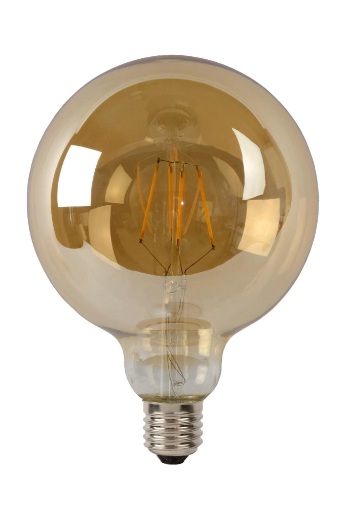 Lampadina LED filamento E27 ambra sferica 8W Lucide