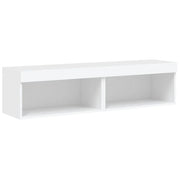 Mobile TV multimediale mensola TV credenza mobile TV per sala da pranzo soggiorno camera da letto con luci LED 2 pezzi 60 x 30 x 30 cm bianco 02_0028843