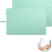 Matte silicatica per forno 60x40 cm con corda - Antiscivolo teglia per impastare pasta, fondente, pizza, pasticceria - Dimensione per pane - Set da 2