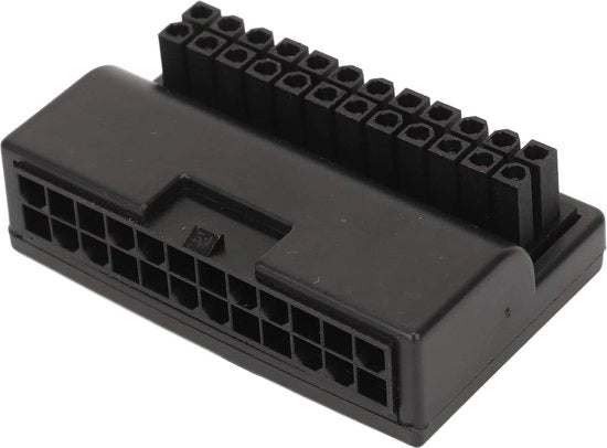 Adattatore di alimentazione per schede madri desktop da 24 pin maschio a 24 pin femmina 90 gradi - Plug and Play - Adattatore di alimentazione per alimentatori PC