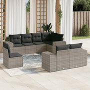 Set Divano da Giardino 8 pz con Cuscini Grigio in Polyrattancod mxl 113193