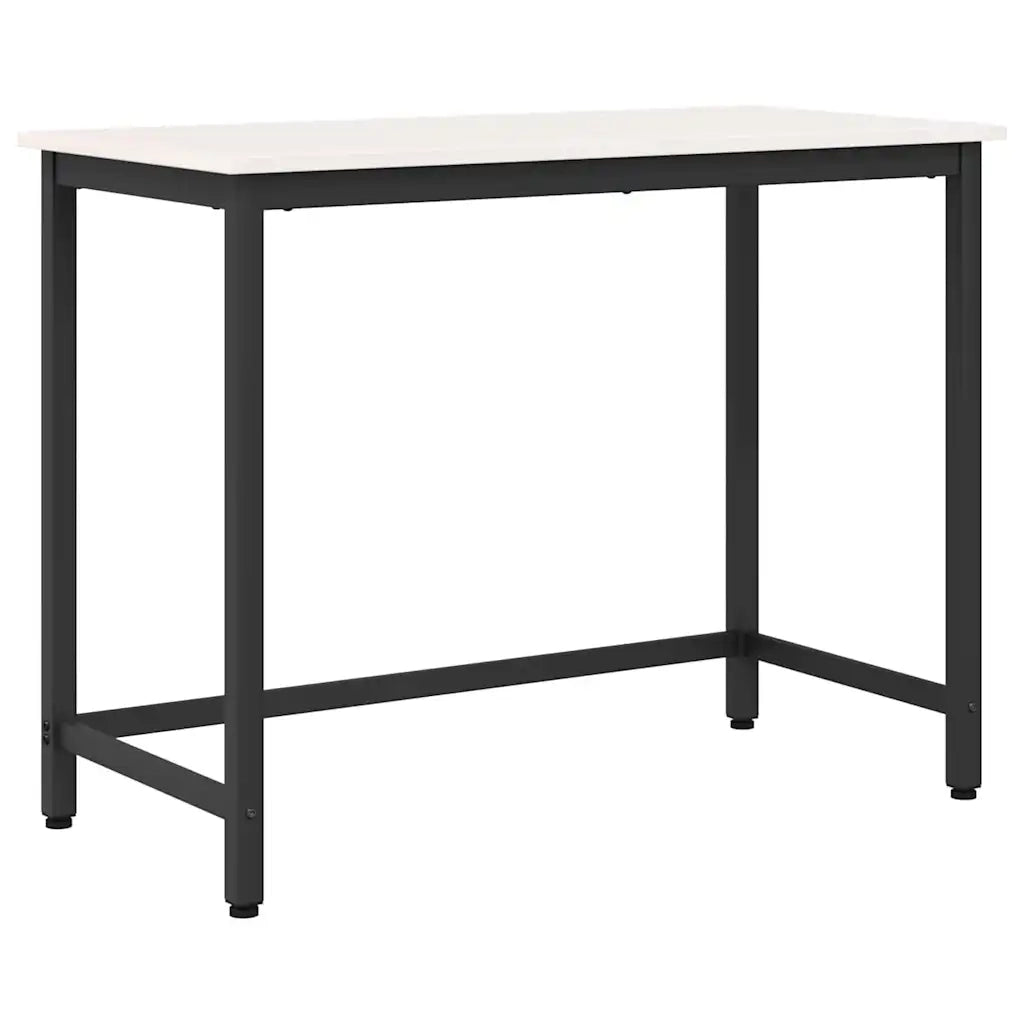 tavolo Bianco 100 x 50 x 77 cm Legno ingegnerizzato e acciaio