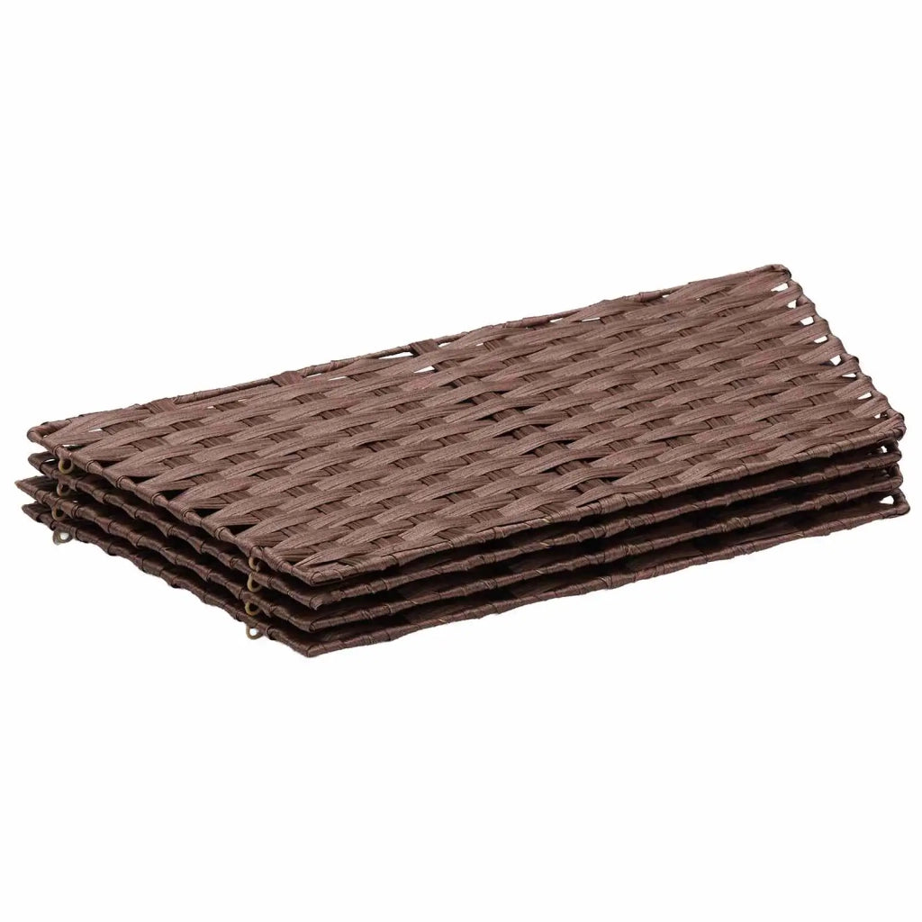Collare per Albero di Natale Quadrato Marrone Scuro polyrattan 42048801