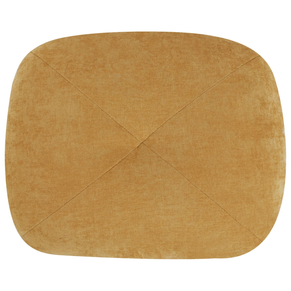 Divano a 1 posto in tessuto di ciniglia Pouf letto singolo per ospiti con cuscino senape stile Moderno