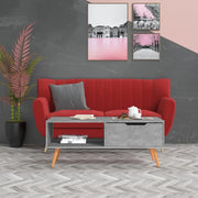 Tavolino Salotto Grigio Cemento 100x49,5x43cm Legno Multistrato 326790