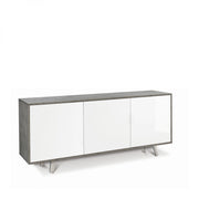 Mobile 3 Ante 177L x 41P x h74 – Finitura Cemento e Bianco Lucido – Sarmog