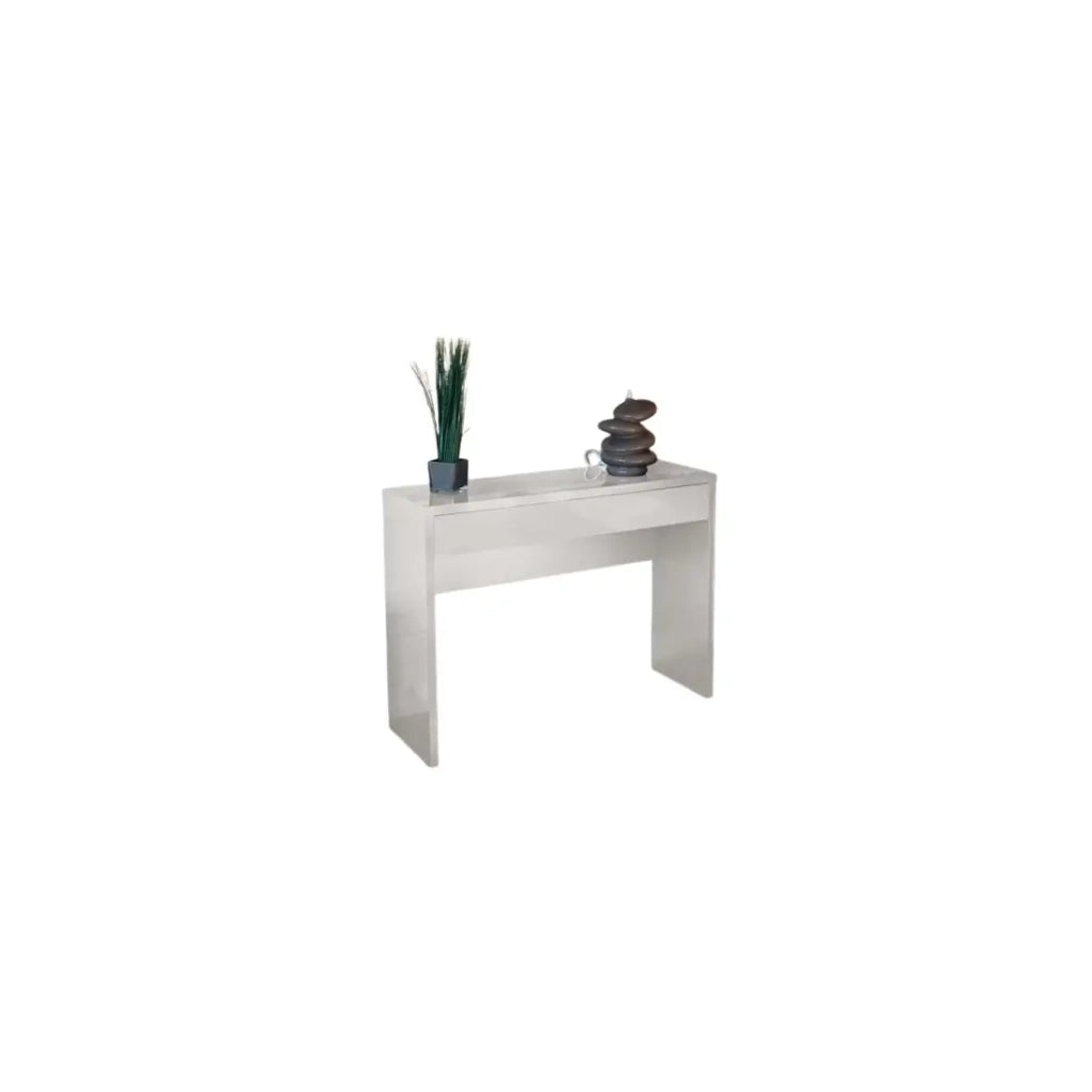 Consolle d''ingresso ARENA con cassetto in colore bianco lucido – Dimensioni 109 x 81 x 34 cm
