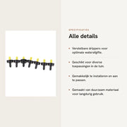 Sistema di Irrigazione a Dripping - Drippers con Compensazione - 50 Unità - Per il Giardinaggio e le Piante da Interno