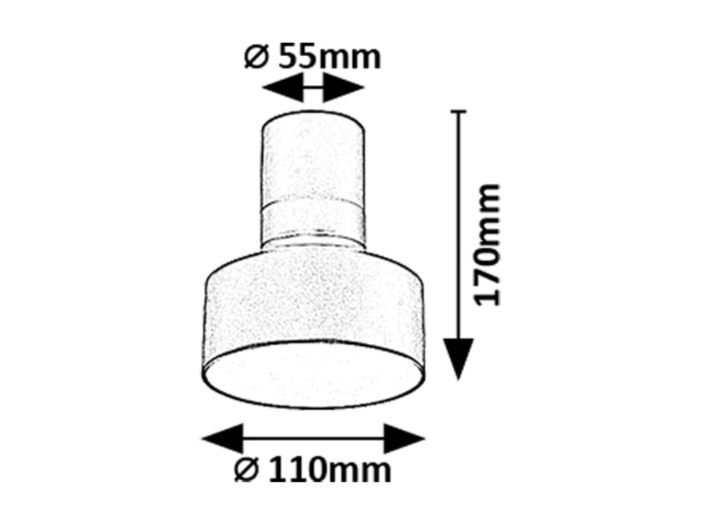 Faretto soffitto orientabile nero tondo Ø11 LED 10W Rabalux