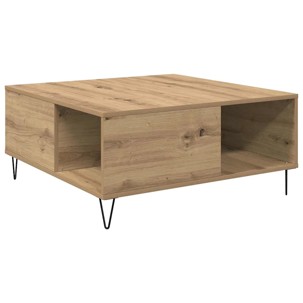 Tavolino da Salotto-Tavolino da soggiorno-Tavolo Rovere artigianale 80 x 80 x 36,5 cm 924348