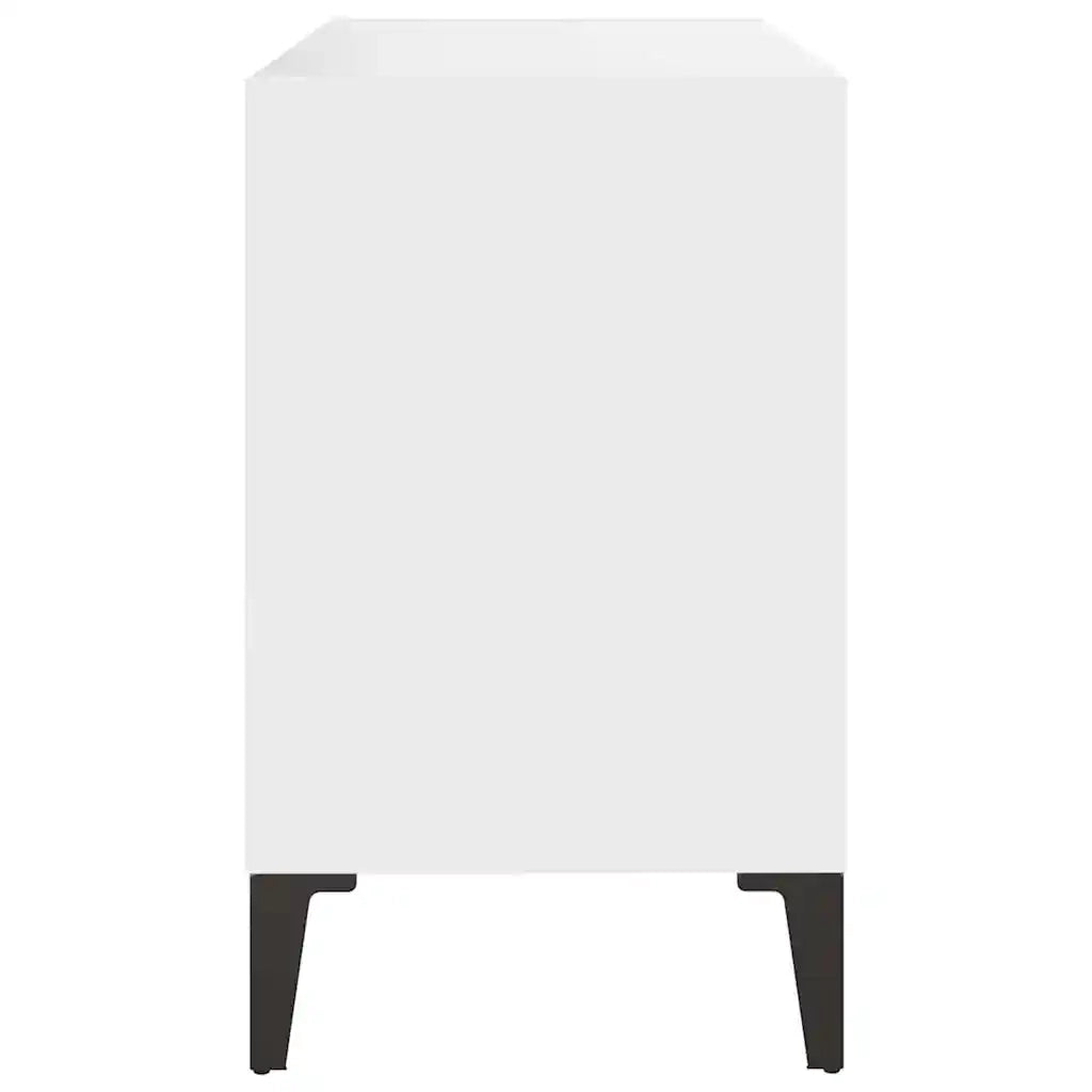 Mobile TV con Gambe in Metallo Bianco 69,5x30x50 cm