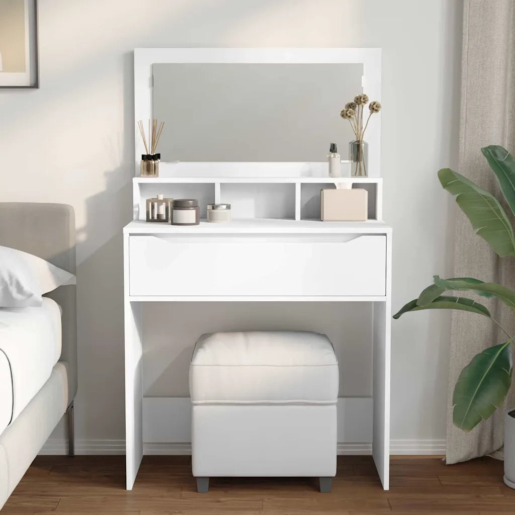 Tavoli da Trucco per Camera da Letto Bianco 80 x 39,6 x 135 cm