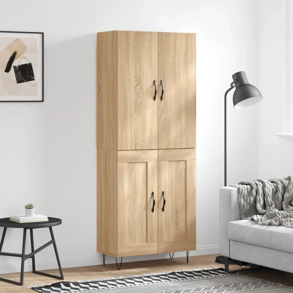 Credenza | Madia | Buffet da pranzo | Armadio da pranzo Rovere Sonoma 69,5x34x180 cm in Legno Multistrato