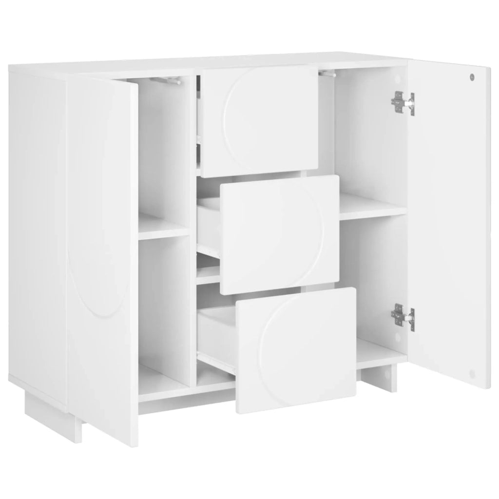 Credenza Bianco Lucido 85,5 x 31 x 75 cm Legno ingegnerizzato 8011553