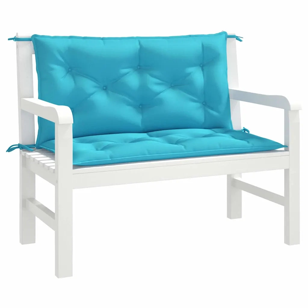Cuscini per Panca da Giardino 2 pz Turchese 100x50x7 cm Tessuto 361677