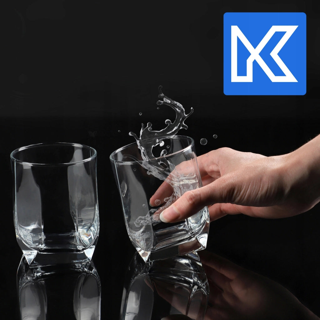 Set di 6 bicchieri KADAX da 320 ml per whisky, bevande e succhi di frutta.