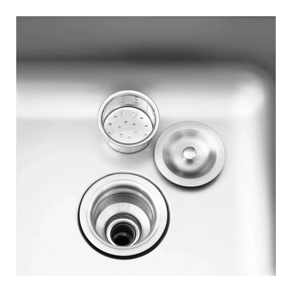 Lavello in acciaio inox per montaggio su mobile 1 vasca in acciaio inox 400 x 400 x 300 mm 14_0005024