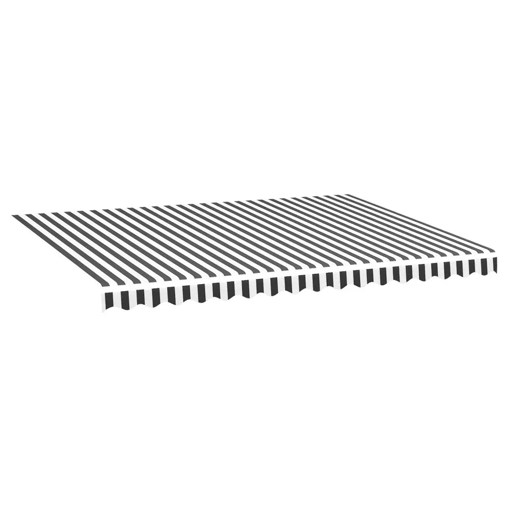 Tessuto di Ricambio per Tenda da Sole-Ricambio telo per tenda da sole Antracite e Bianco 4x3 m