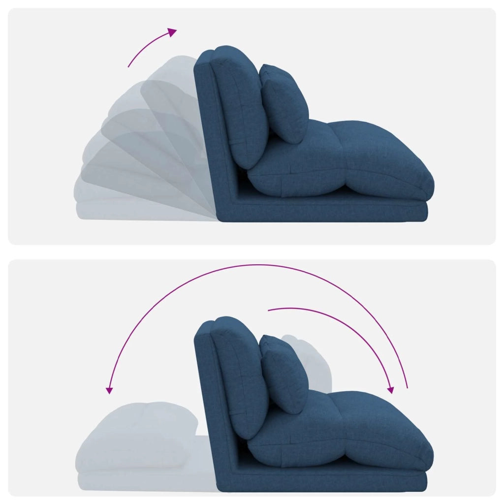 Sedia da Pavimento Blu 110 x 82 x 55 cm Tessuto 42028208