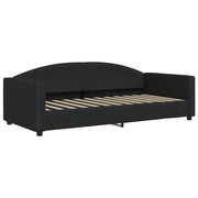 Letto singolo | Letto per adulti | Letto da Giorno Nero 90x200 cm in Tessuto