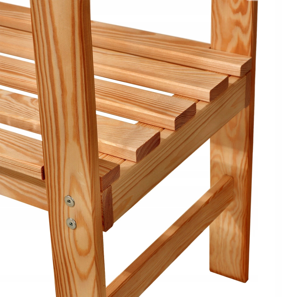 Panchina da giardino in legno KADAX con schienale 119 cm Panchina da terrazza per giardino Tik